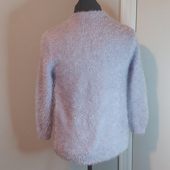 Design History Girls Teea Feather Yarn Cardigan Large NWT Light Purple - Picture 3 of 7